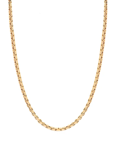 22" Round Box Link Chain Necklace (1-1/2mm) in 14k Gold
