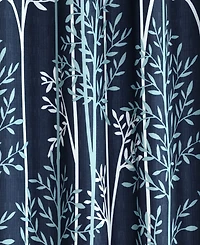 Linear Tree Insulated Rod Pocket Blackout Window Curtain Panels