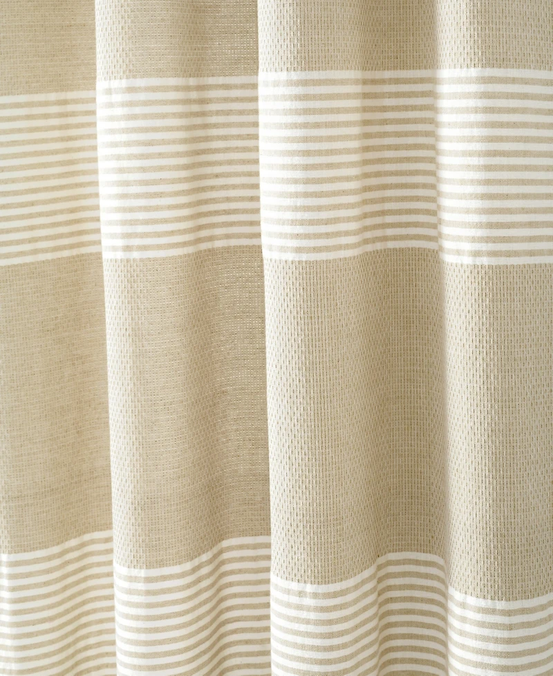 Lush Decor Tucker Stripe Yarn Dyed Cotton Knotted Tassel Window Curtain Panels