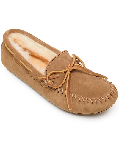 Minnetonka Women's Sheepskin Softsole Moccasin Slippers