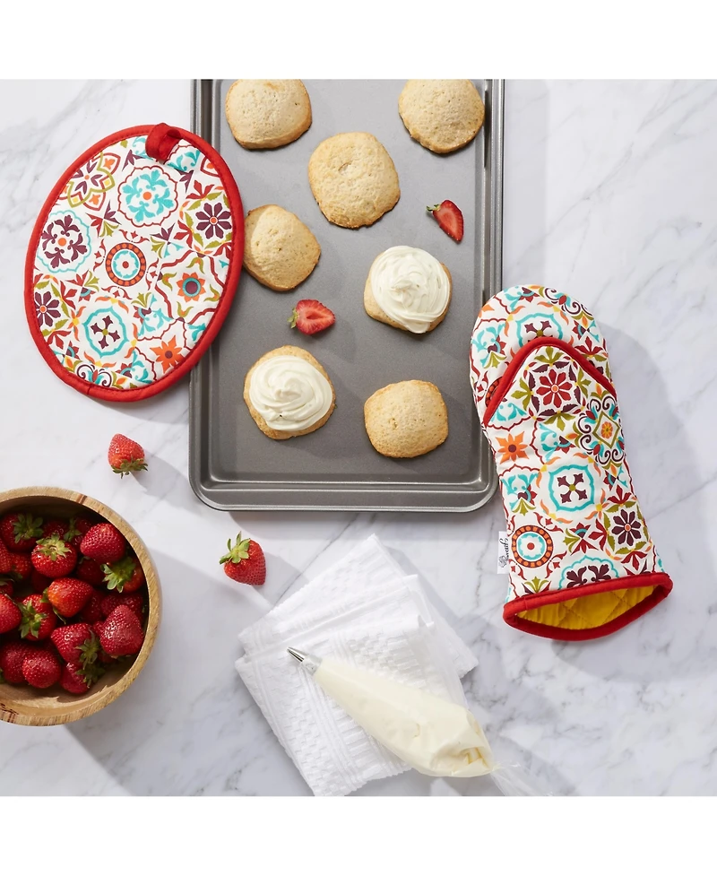 Fiesta Worn Tiles Oven Mitt & Pot Holder, Set of 2
