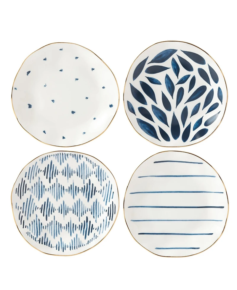 Lenox Blue Bay Tidbit Plates, Set of 4