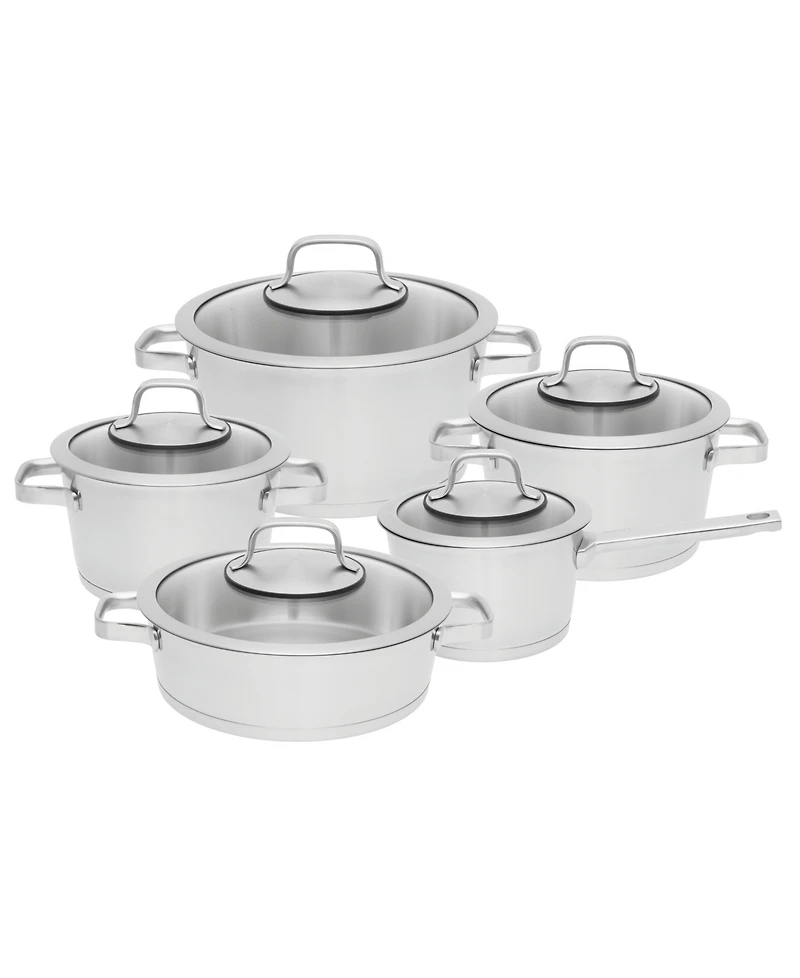 BergHOFF Manhattan 10Pc 18/10 Stainless Steel Cookware Set