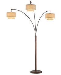 Artiva Usa Lumiere Iii 80" Led Arched Floor Lamp Double Layer Shade with Dimmer