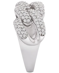 Wrapped in Love Diamond Link Detail Statement Ring (1 ct. t.w.) in Sterling Silver, Created for Macy's