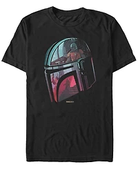 Star Wars Men's Mandalorian Helmet Reflection T-shirt