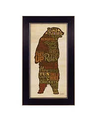 Trendy Decor 4U Cabin rules By Lauren Rader, Printed Wall Art, Ready to hang, Black Frame, 11" x 20"