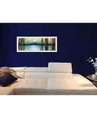 Trendy Decor 4U Love You to the Moon and Back by Marla Rae, Ready to hang Framed print, White Frame, 39" x 15"