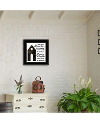 Trendy Decor 4U A House by Cindy Jacobs, Ready to hang Framed Print, Black Frame, 15" x 15"