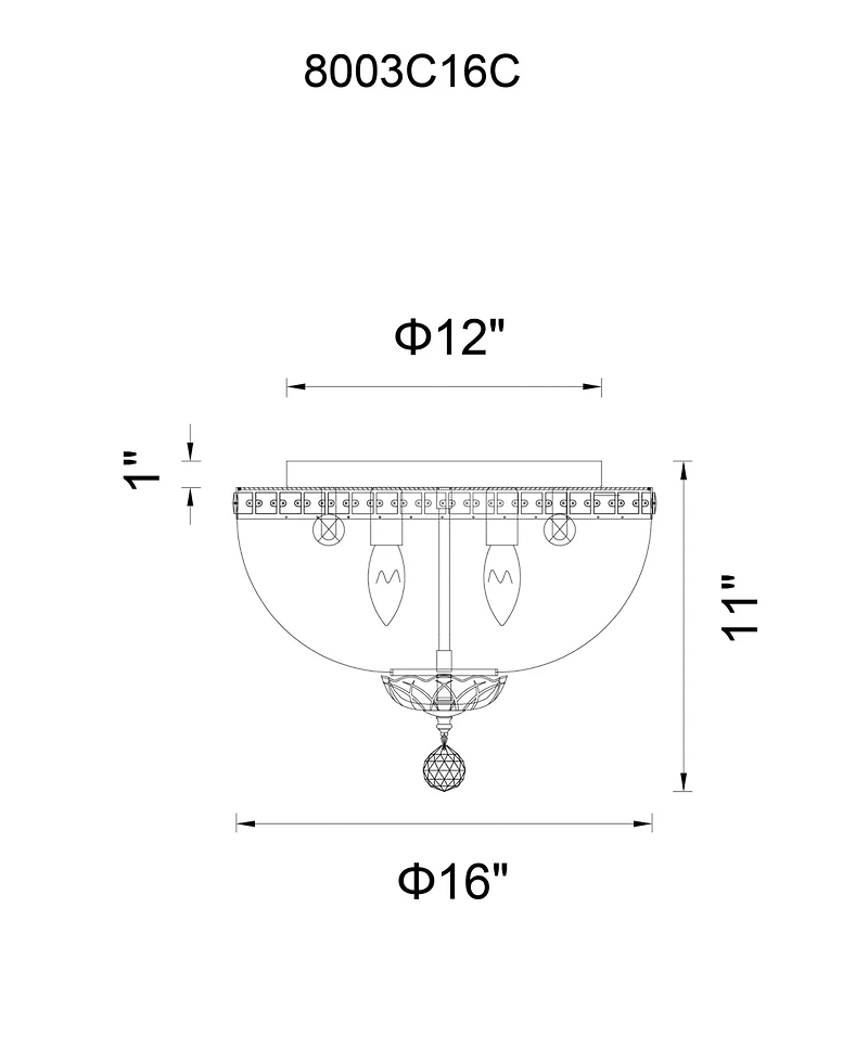 Cwi Lighting Stefania 5 Light Flush Mount