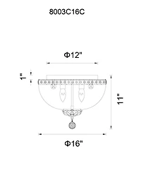 Cwi Lighting Stefania 5 Light Flush Mount