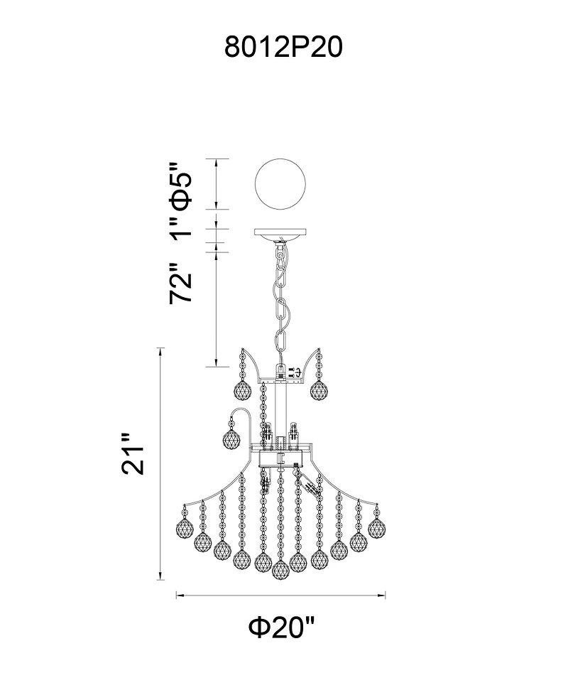 Cwi Lighting Princess Light Chandelier