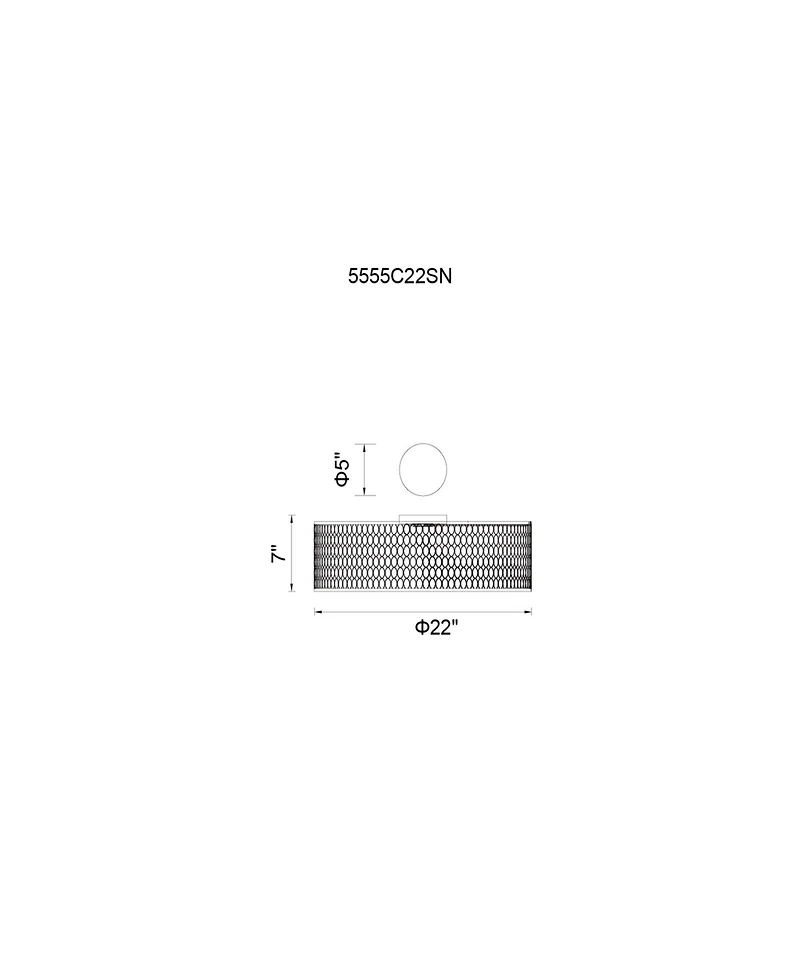 Cwi Lighting Mikayla 5 Light Flush Mount