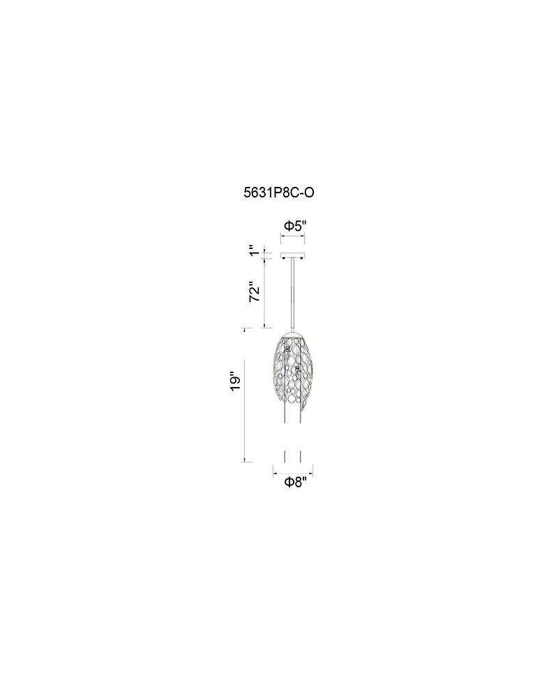 Cwi Lighting Victoria 2 Light Mini Pendant