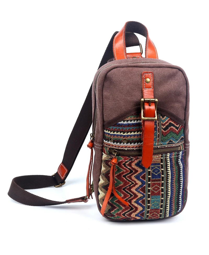 Tsd Brand Four Season Canvas Sling Bag