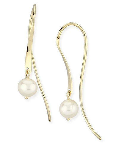 Macy's Cultured Freshwater Pearl (5mm) Love Knot Stud Earrings 14k Gold