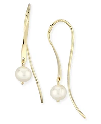 Macy's Cultured Freshwater Pearl (5mm) Love Knot Stud Earrings 14k Gold