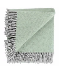 Prince of Scots Highland Tweed Herringbone Pure Wool Oversized Throw, 59" x 72"