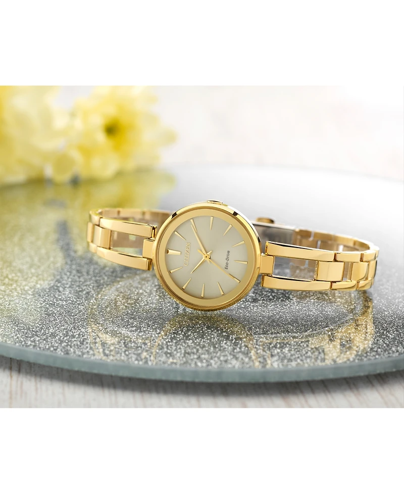 Citizen Women's Eco-Drive Axiom Gold-Tone Stainless Steel Bracelet Watch 28mm