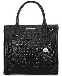 Brahmin Caroline Melbourne Embossed Leather Satchel