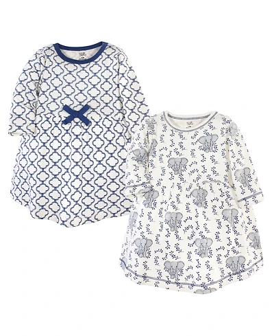 Touched by Nature Toddler Girls 2Pk Long Sleeve Natural Dresses