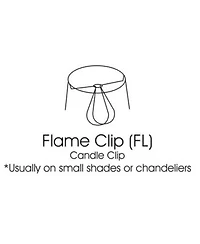 Cloth Wire Slant Side Pleat Chandelier Lampshade With Flame Clip Collection
