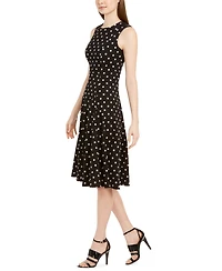 Calvin Klein Polka-Dot Fit & Flare Dress