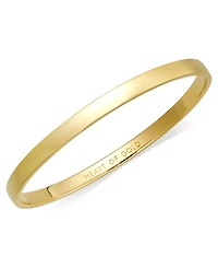 Kate Spade New York Bracelet, 12k Gold-Plated Heart of Gold Idiom Bangle Bracelet