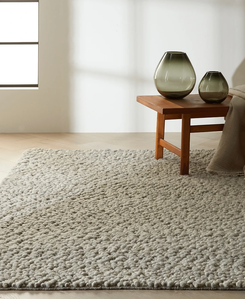 Calvin Klein CK940 Riverstone Gray and Ivory 4' x 6' Area Rug