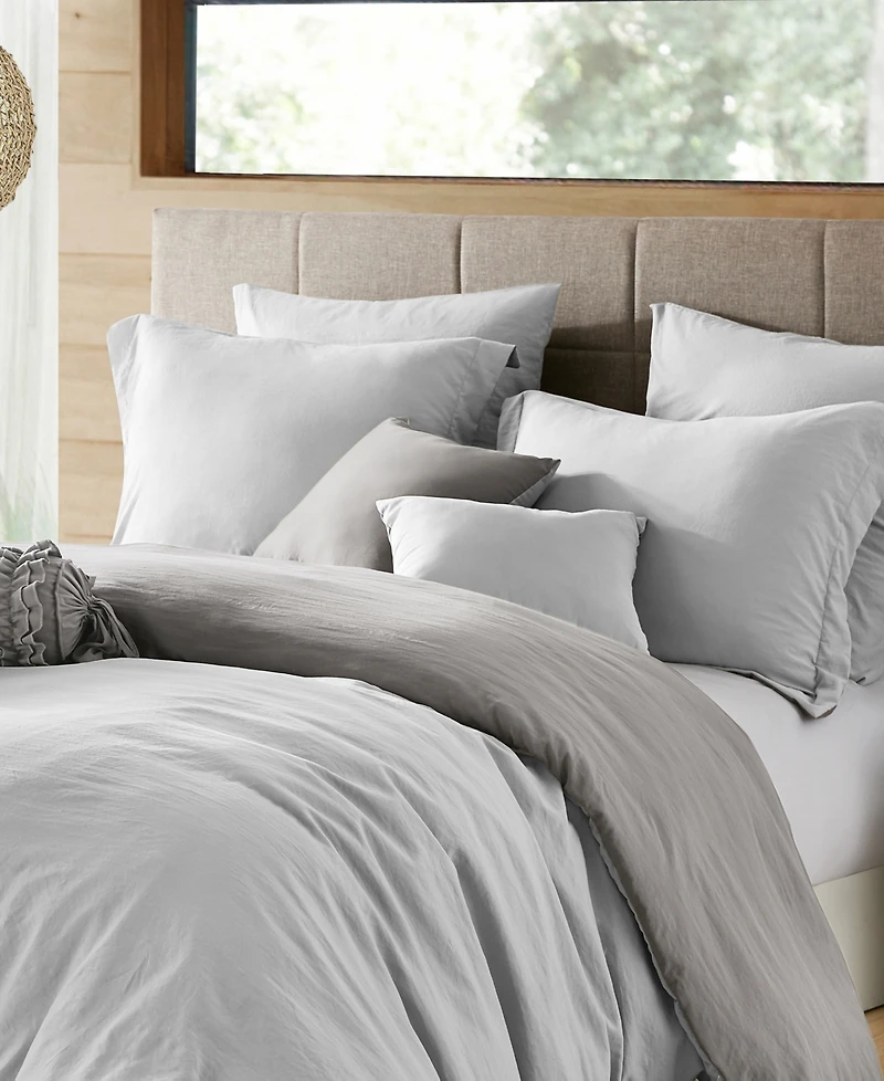 Cathay Home Inc. Ultra Soft Reversible Crinkle Duvet Cover Set, King/California King
