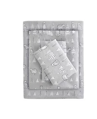 Madison Park Novelty Printed Cotton Flannel 3-Pc. Sheet Set