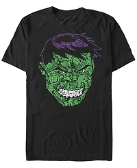 Marvel Men's Classic Hulk Text Big Face, Short Sleeve T-Shirt