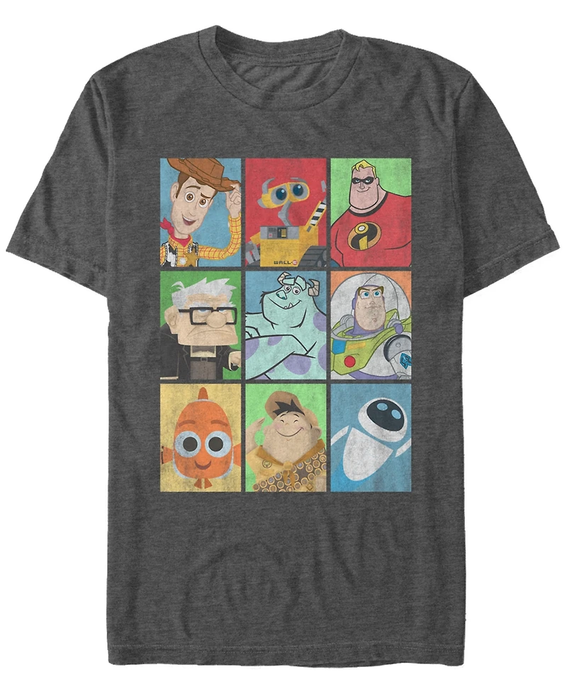 Disney Pixar Men's Epic Boxed Up Line Character, Short Sleeve T-Shirt