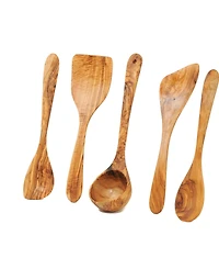BeldiNest Olive Wood Kitchen Utensils Set of 5-Piece