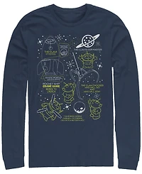 Disney Pixar Men's Toy Story Aliens Claw Master Map, Long Sleeve T-Shirt