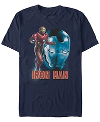 Marvel Men's Avengers Endgame Iron Man Side Profile, Short Sleeve T-shirt