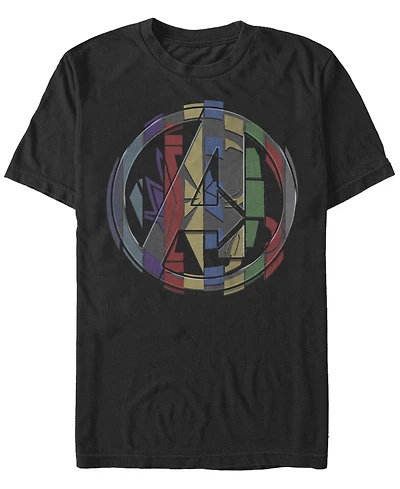 Marvel Men's Avengers Endgame Badge Logo Mash Up, Short Sleeve T-shirt