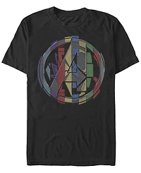 Marvel Men's Avengers Endgame Badge Logo Mash Up, Short Sleeve T-shirt