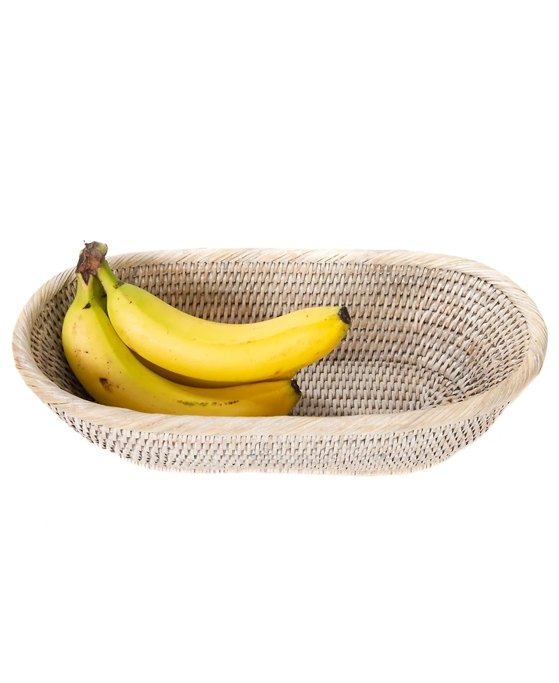 Artifacts Rattan Oval Bread Basket