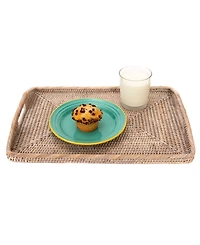 Artifacts Rattan 17" Rectangular Tray