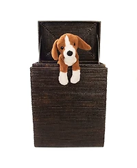 Artifacts Trading Company Rattan Rectangular Hamper with Hinged Lid