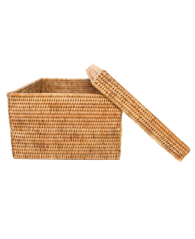 Artifacts Rattan Rectangular Storage Box with Lid