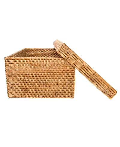 Artifacts Rattan Rectangular Storage Box with Lid