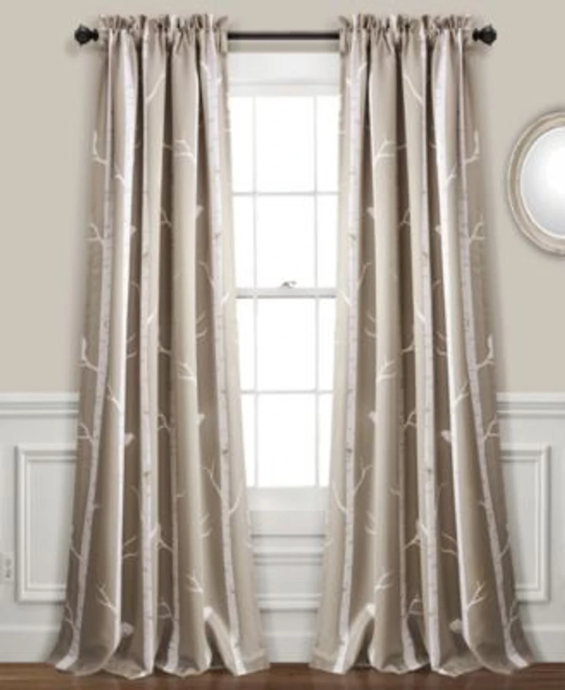 Bird On The Tree Printed Curtain Collection