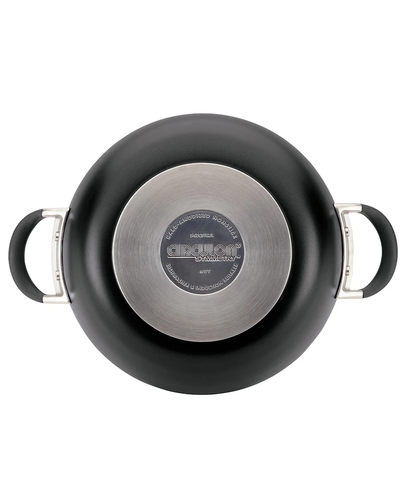 Circulon Symmetry Hard-Anodized Nonstick Induction Casserole Pan with Lid, 5.5-Quart, Black