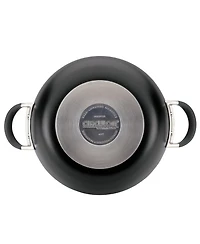 Circulon Symmetry Hard-Anodized Nonstick Induction Casserole Pan with Lid, 5.5-Quart, Black