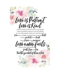 Dexsa Love is Patient Woodland Grace Series Wood Plaque with Easel, 6" x 9"