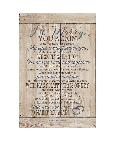 Dexsa I'd Marry You New Horizons Wood Plaque with Easel, 6" x 9"