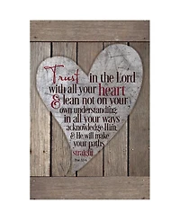 Dexsa Trust in the Lord with All Your Heart New Horizons Wood Plaque, 6" x 9"