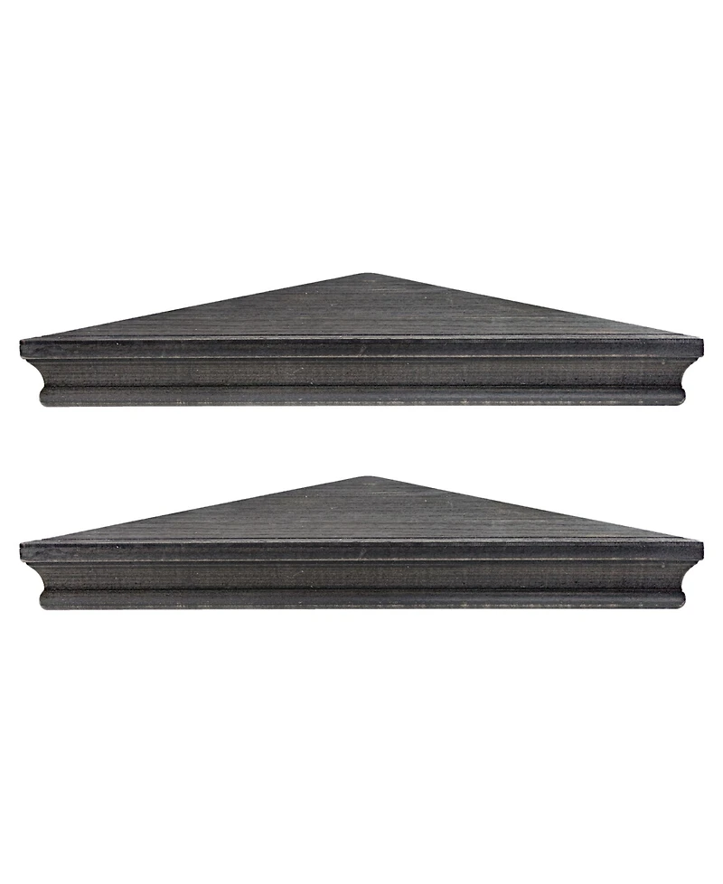 American Art Decor Rustic Wood Floating Corner Shelves